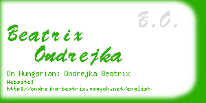 beatrix ondrejka business card